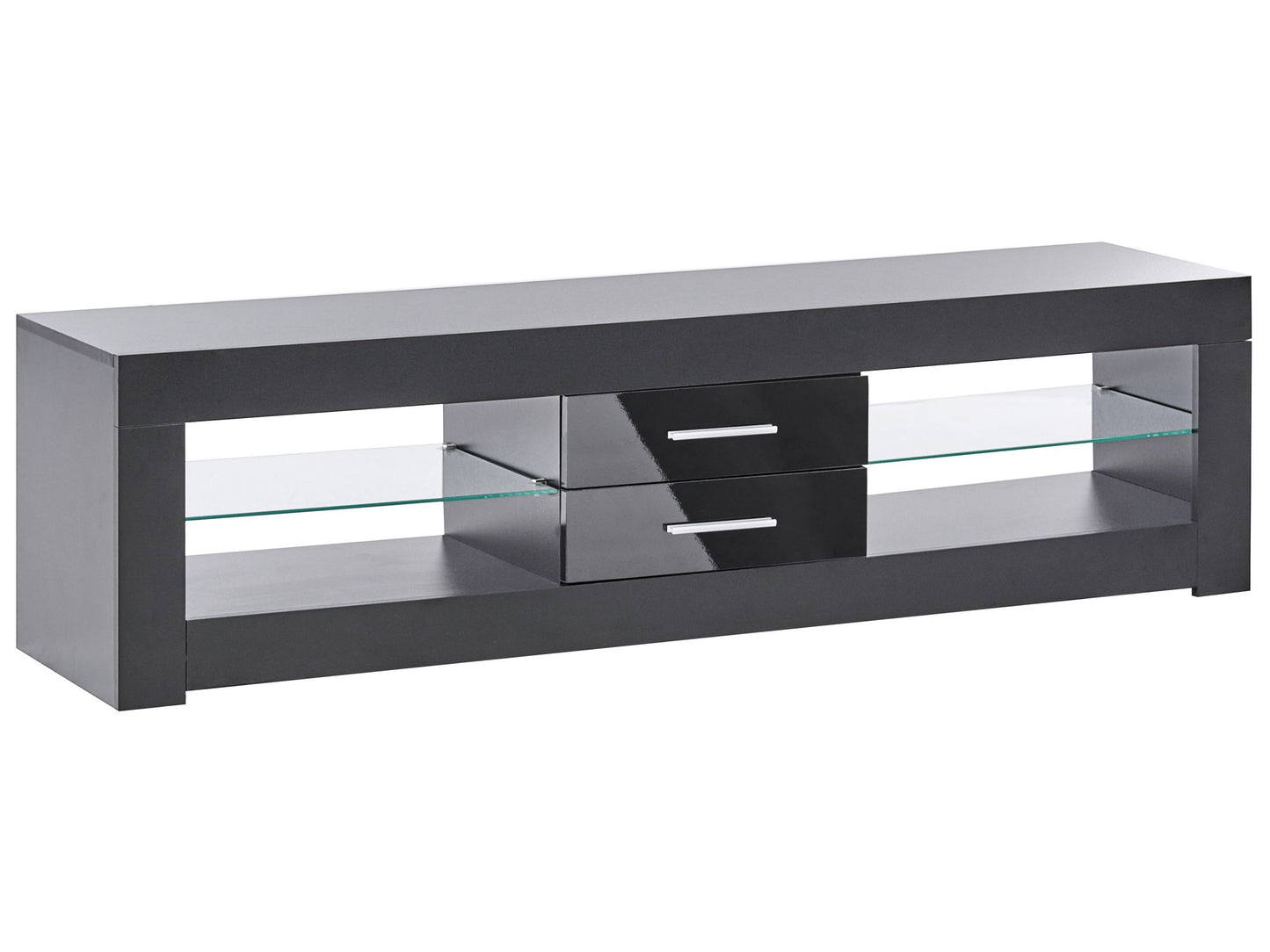 Zenith TV Stand Black MDF Modern Cabinet with Cable Management