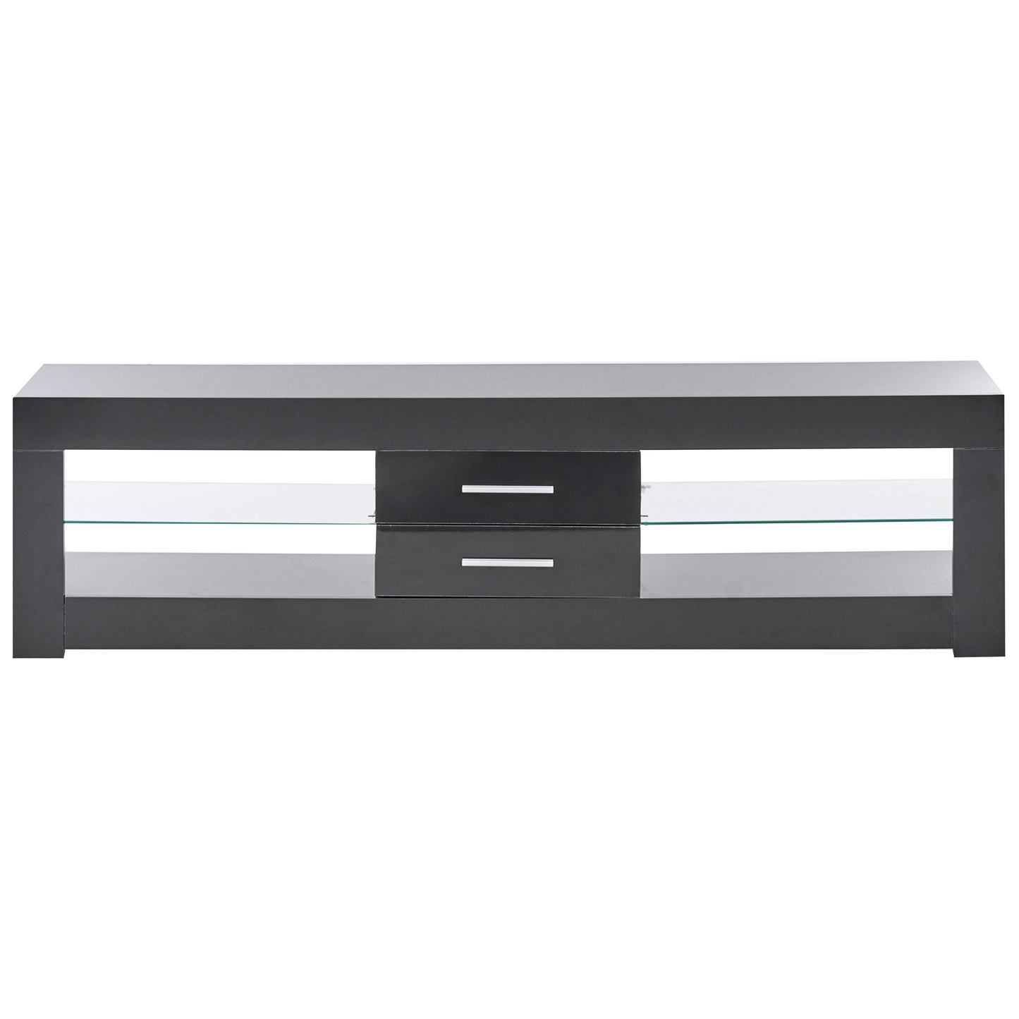 Zenith TV Stand Black MDF Modern Cabinet with Cable Management