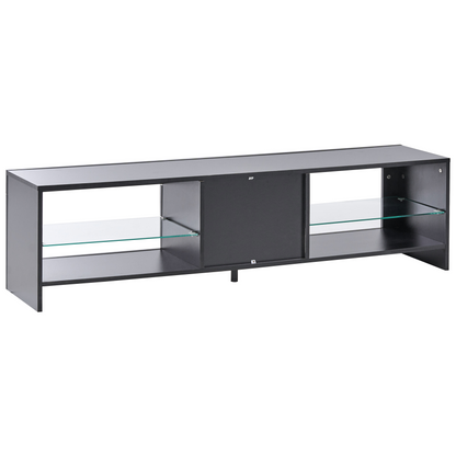 Zenith TV Stand Black MDF Modern Cabinet with Cable Management