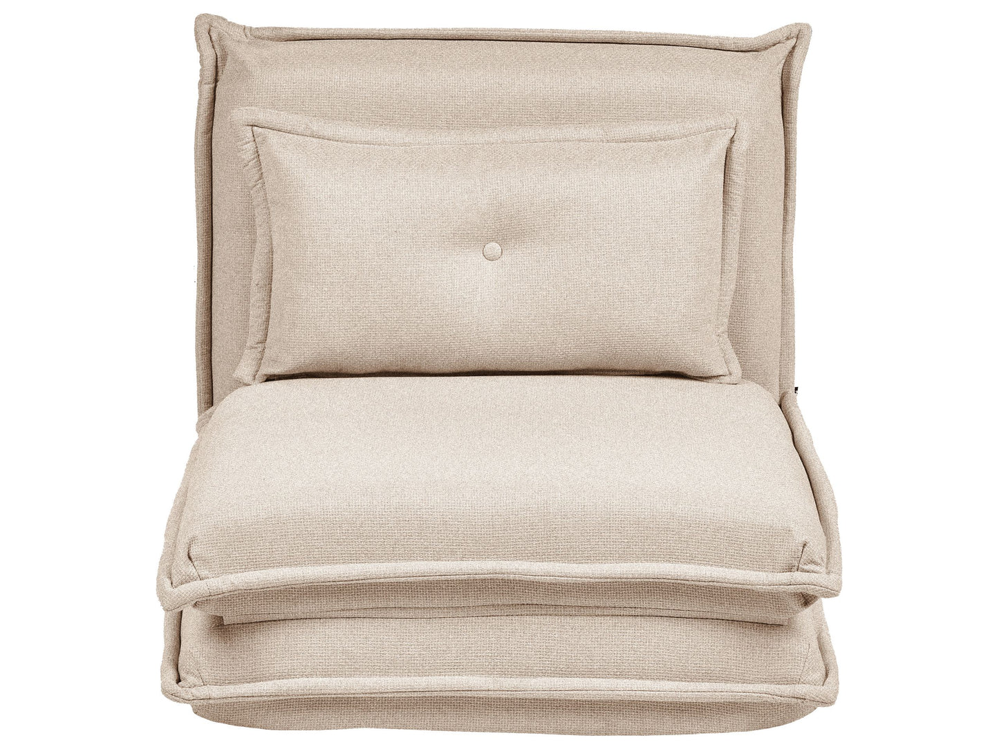 Sofa Bed Floor Chair Beige Single Sleeper With Cushion Modern Fold Out Chair For Kids And Living Room