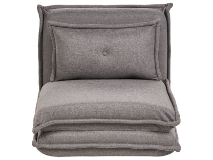 Dark Grey Sofa Bed Floor Chair With Cushion Single Sleeper Six Position Backrest