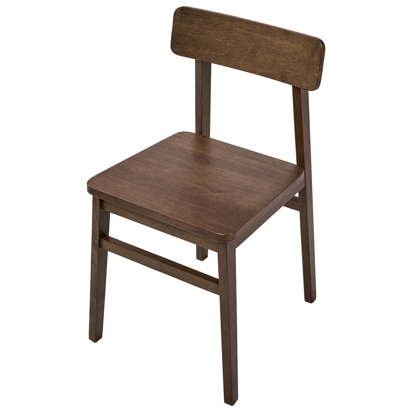 Heritage Set Of 2 Dark Brown Rubber Wood Dining Chairs Traditional