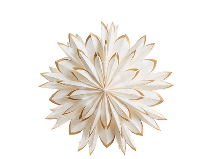 Hanging Star Light Off White Paper Shade Decoration