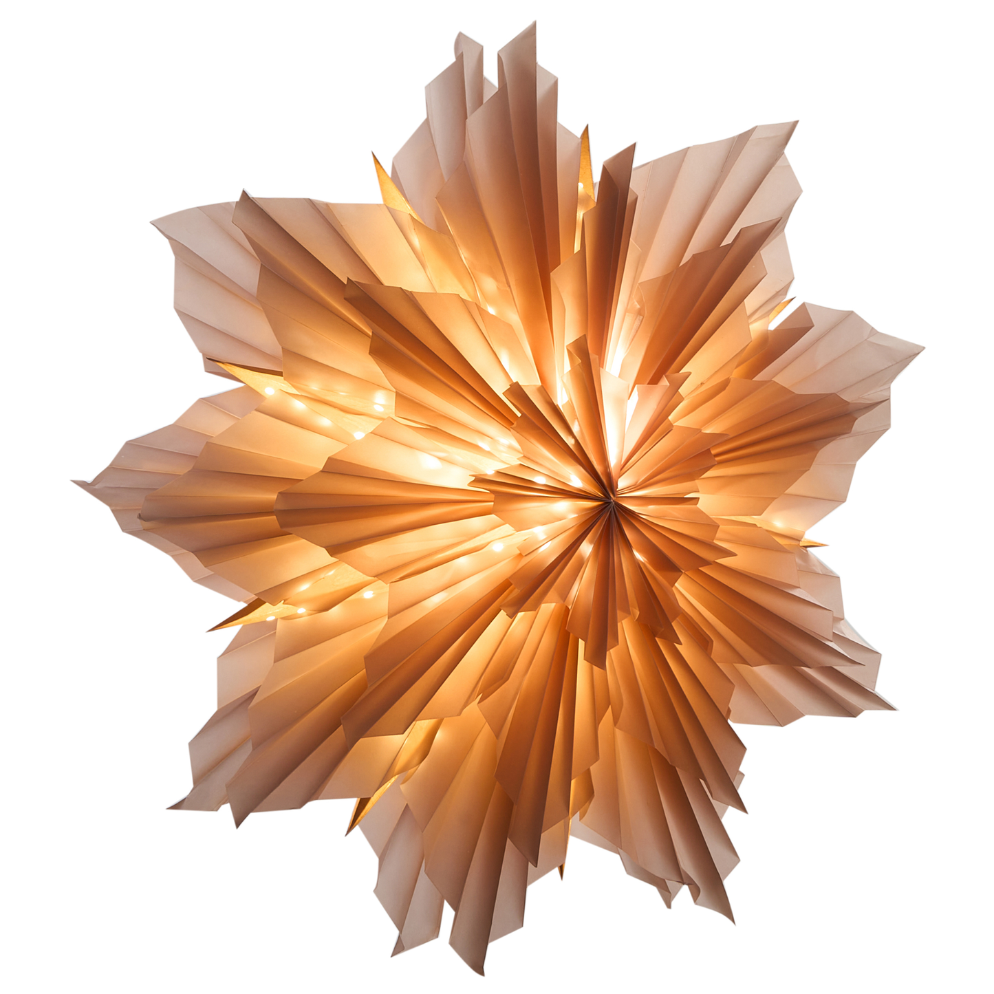 Pink Star Paper Shade Hanging Lamp Christmas Theme