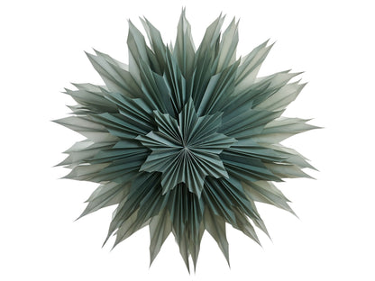 Home Green Paper Star Hanging Decoration With Built In Socket Christmas Theme