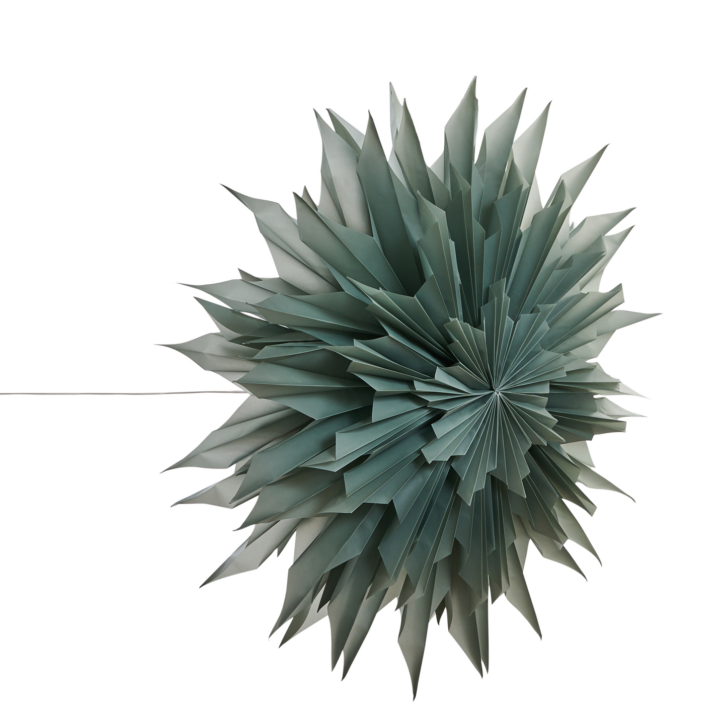 Home Green Paper Star Hanging Decoration With Built In Socket Christmas Theme