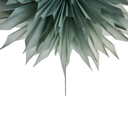 Home Green Paper Star Hanging Decoration With Built In Socket Christmas Theme