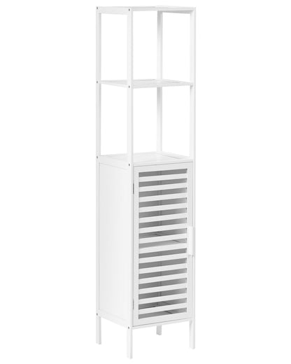 Bathroom Shelving Unit White With Door Minimalist