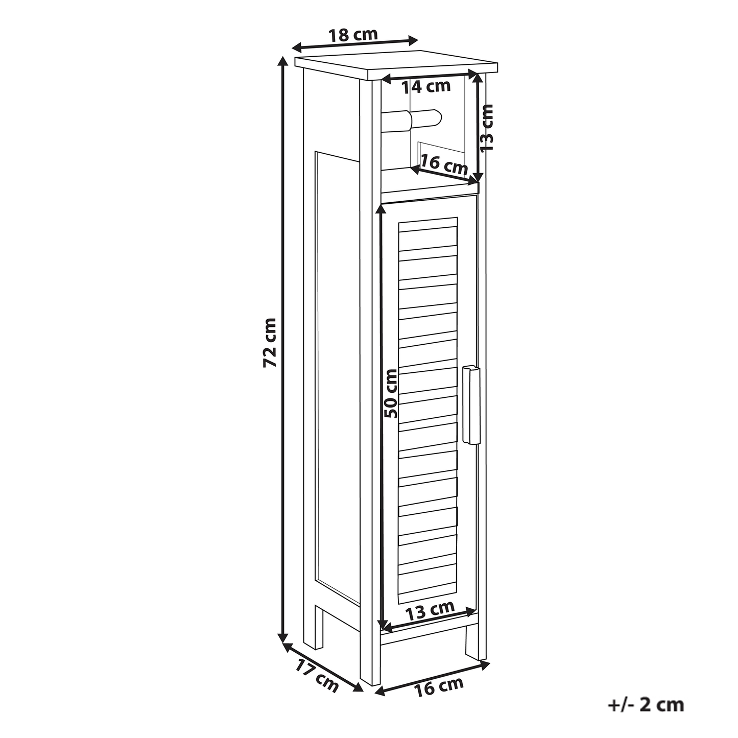 Toilet Paper Cabinet White Bamboo With Shelves And Door