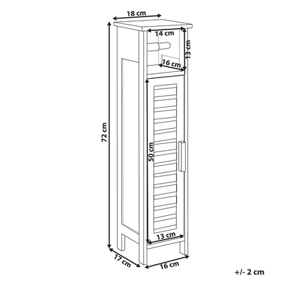 Black Bamboo Toilet Paper Cabinet With Shelves And Door Space Saving Minimalist Design