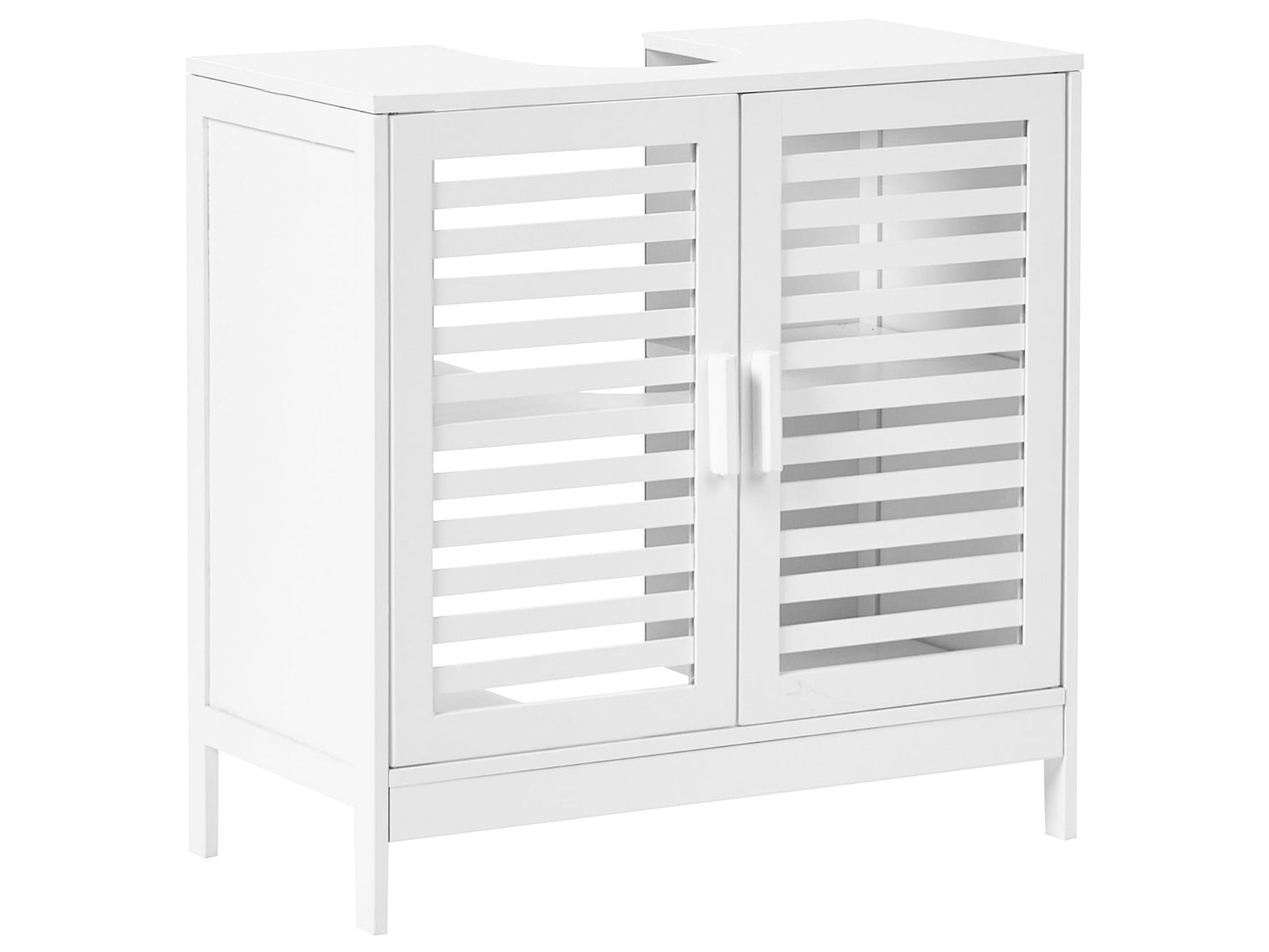 White Washbasin Cabinet Minimalist Bathroom Storage