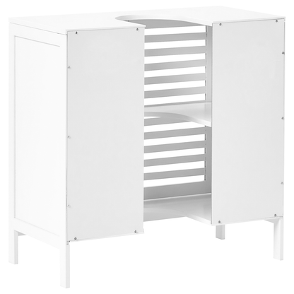 White Washbasin Cabinet Minimalist Bathroom Storage