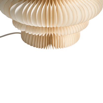 Lumi Origami LED Christmas Tree Figurine Beige Honeycomb Paper