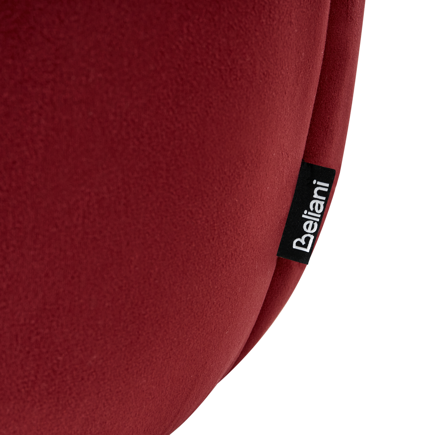 Velvet Pouffe Round Footstool Dark Red