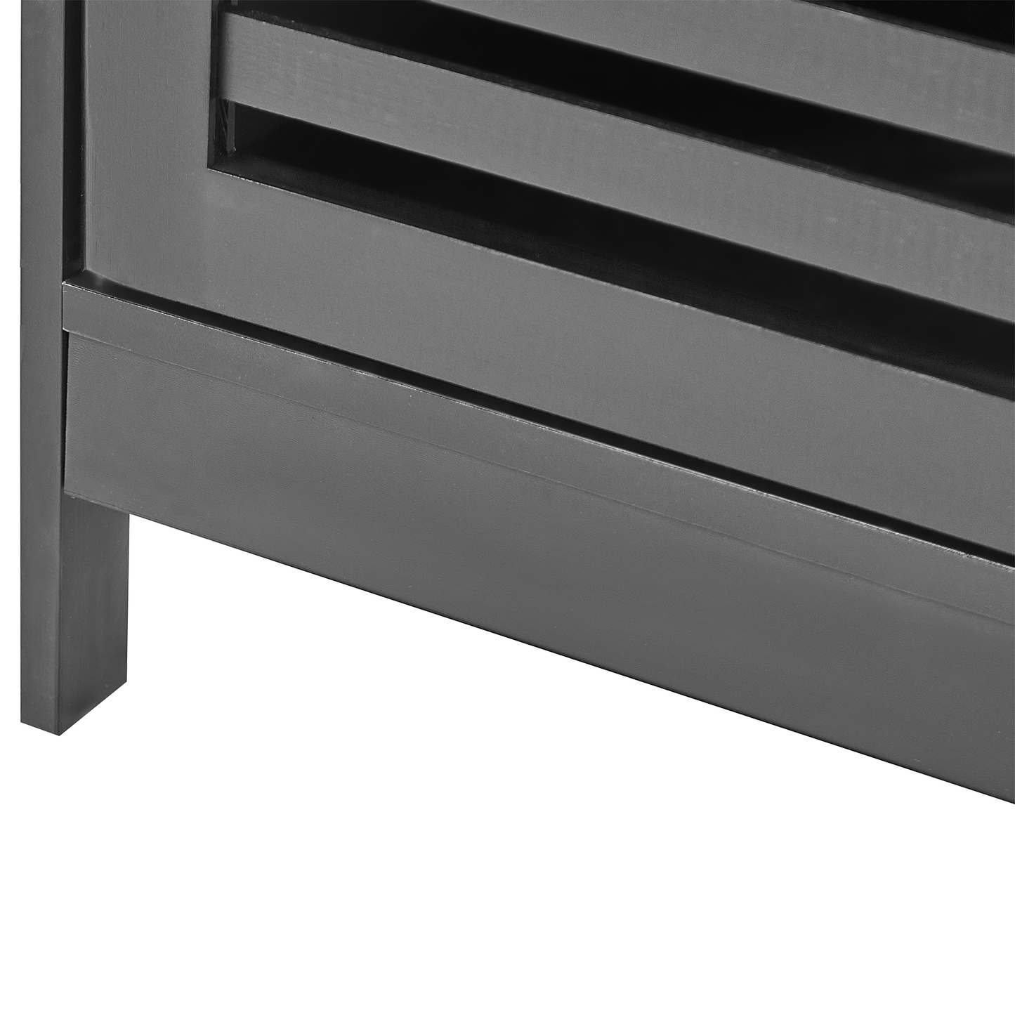Washbasin Cabinet Black Minimalistic Bathroom Storage
