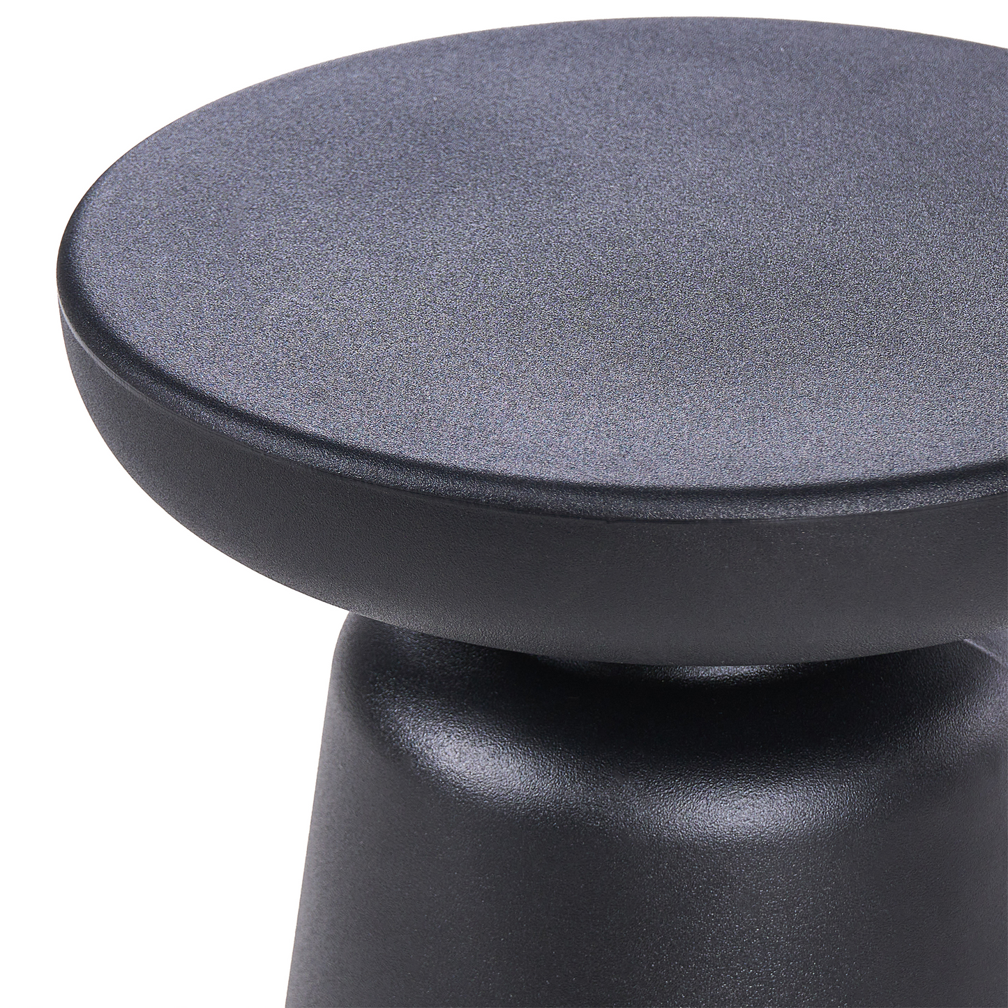 Accent Side Table Black Rust-Resistant 31cm Indoor Outdoor