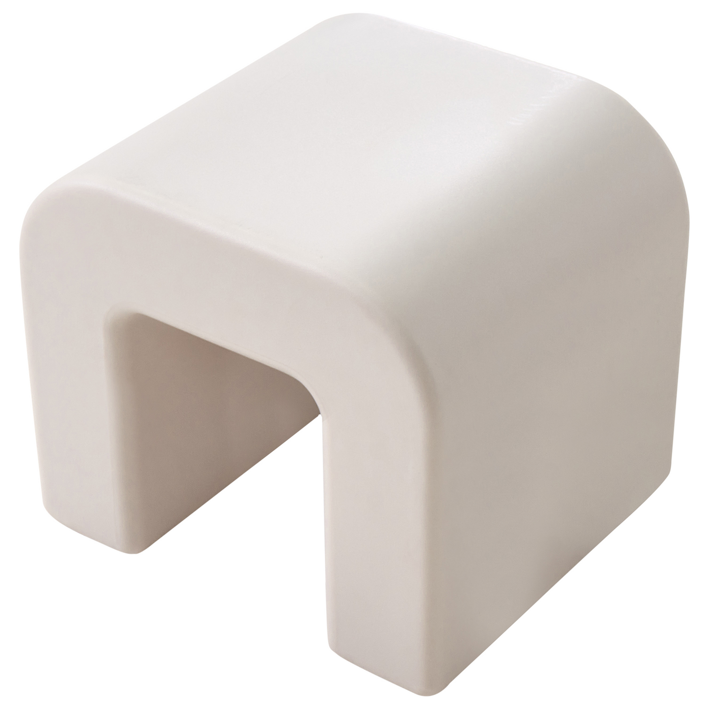 Set of 2 Side Tables Grey Synthetic Multifunctional Stools