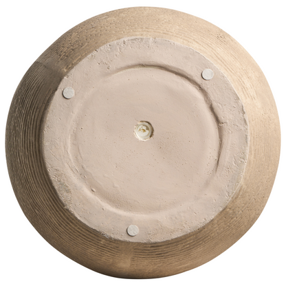 Beige Fibre Clay Planter With Decorative Fluting 47cm
