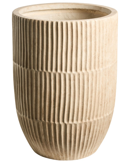 Beige Fibre Clay Planter 36 x 36 x 50cm Indoor Outdoor