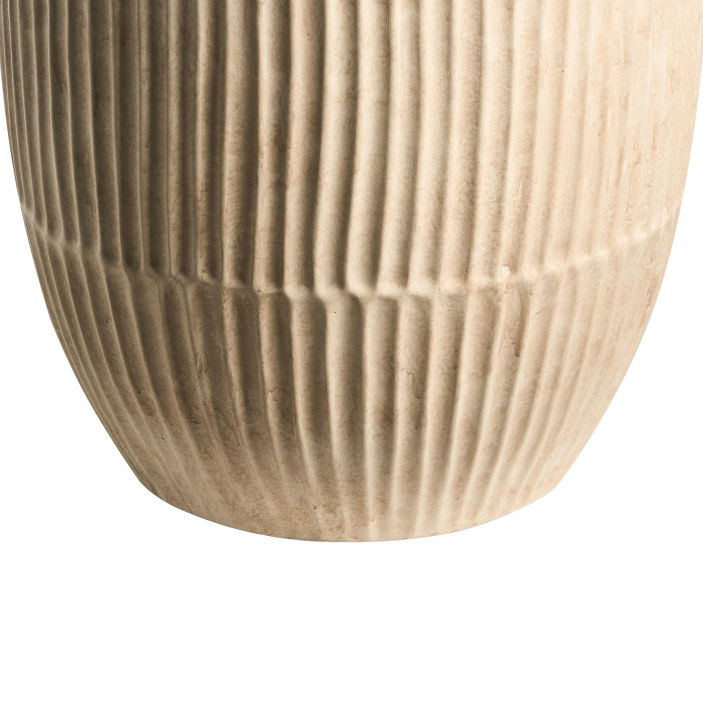 Beige Fibre Clay Planter 36 x 36 x 50cm Indoor Outdoor