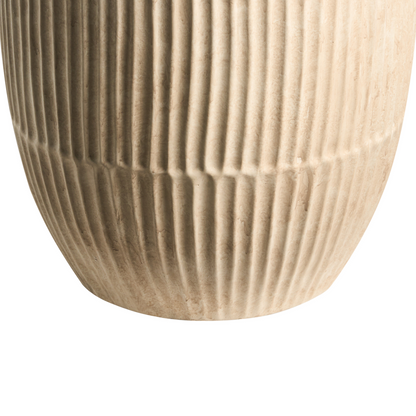 Beige Fibre Clay Planter 36 x 36 x 50cm Indoor Outdoor
