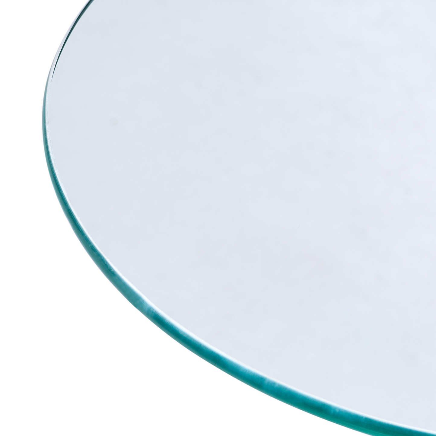Glass Side Table 57 x 45cm With Wheels Minimalist Living Room