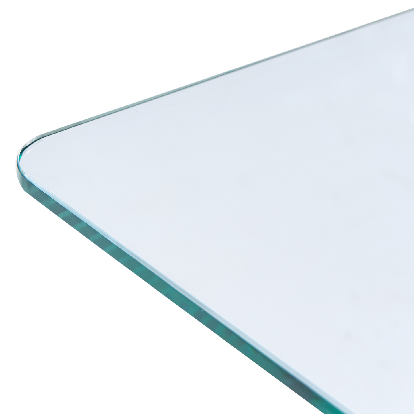 Side Table Transparent Glass 46 x 50cm Abstract Minimalist Design Elegance