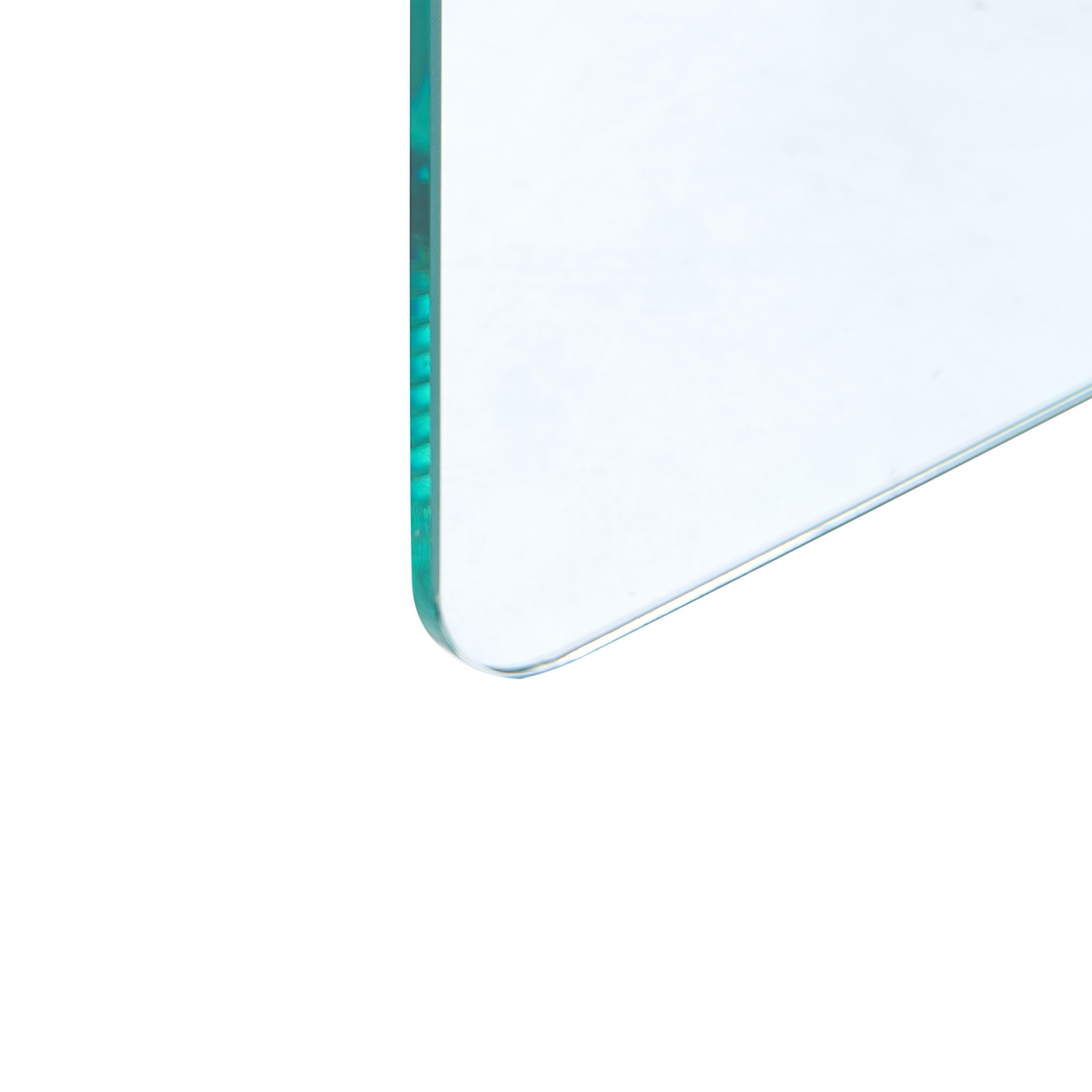 Side Table Transparent Glass 46 x 50cm Abstract Minimalist Design Elegance