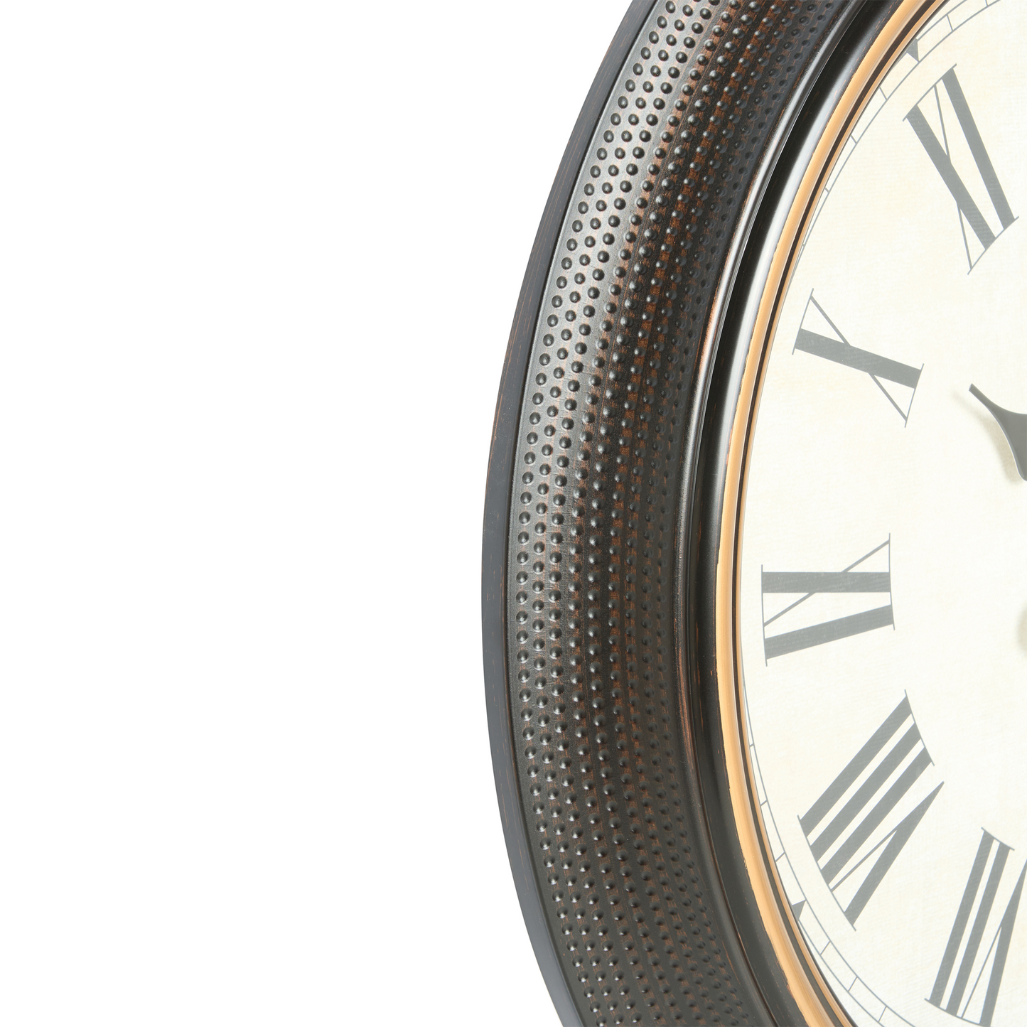 Wall Clock Vintage Inspired 63cm Black Synthetic Frame