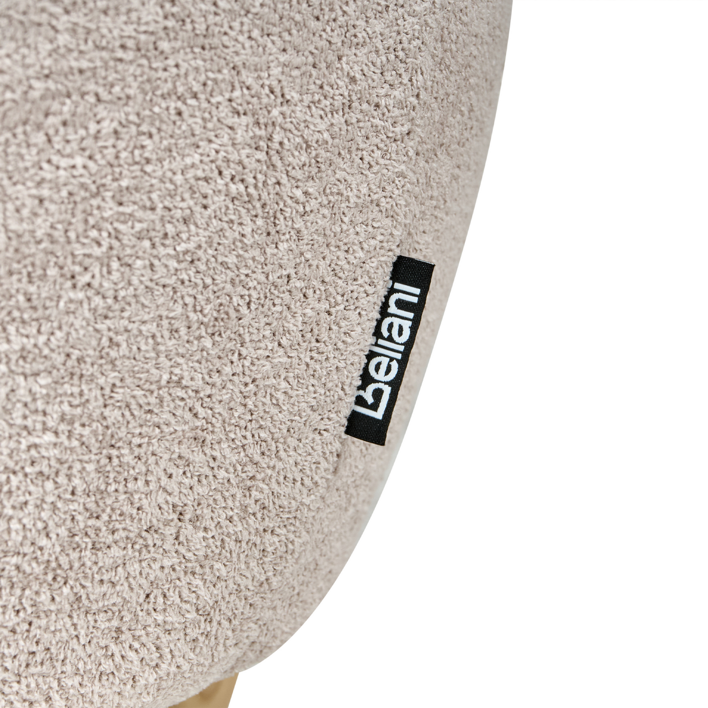 Teddy Pouffe Light Beige Boucle With Storage Round Footstool And Side Table For Living Room And Bedroom