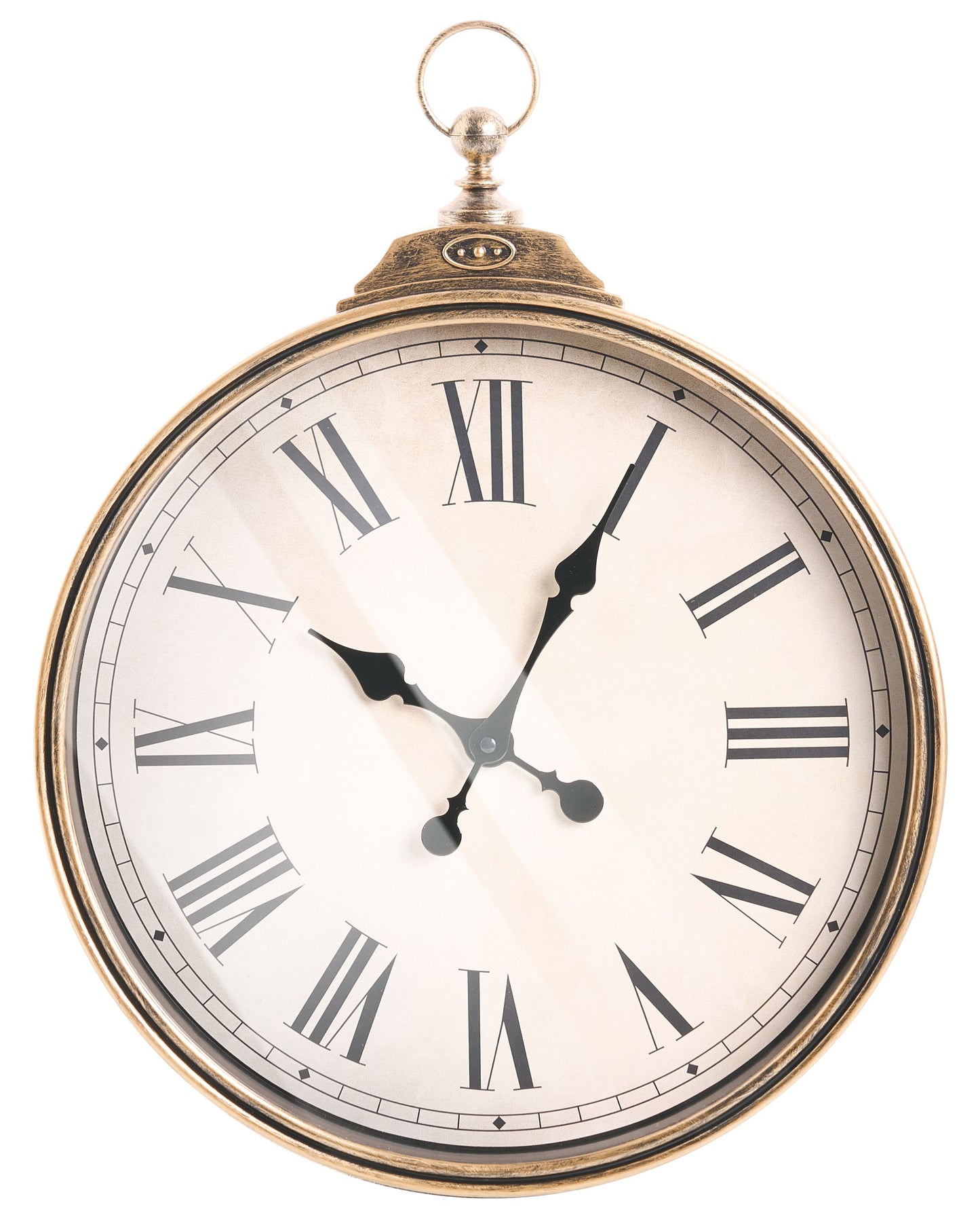 Heritage Clock Co Gold Wall Clock 40 x 51cm Distressed Vintage