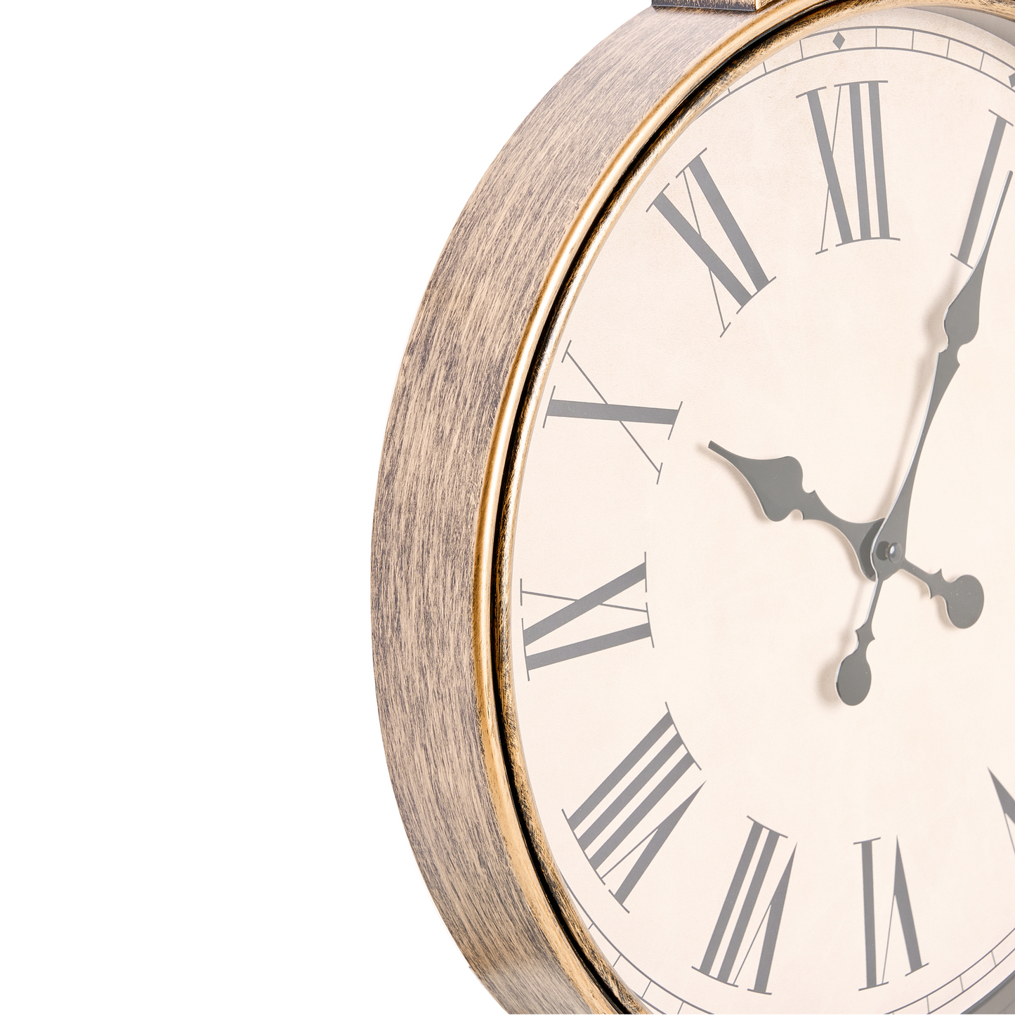 Heritage Clock Co Gold Wall Clock 40 x 51cm Distressed Vintage