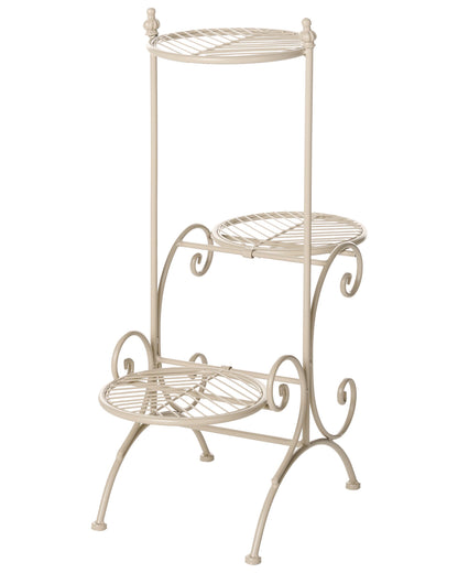 Plant Stand Beige Iron Indoor Outdoor 26 x 53 x 71cm