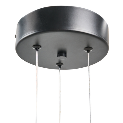 Black Geometric LED Pendant Lamp With Remote Dimmer