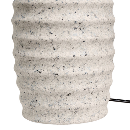 Nordic Glow Table Lamp Off-White Ceramic Base Linen Shade