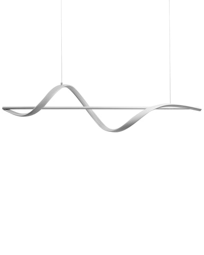 White LED Pendant Lamp Modern Geometric Metal Frame with Integrated LED