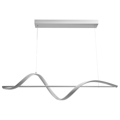 White LED Pendant Lamp Modern Geometric Metal Frame with Integrated LED