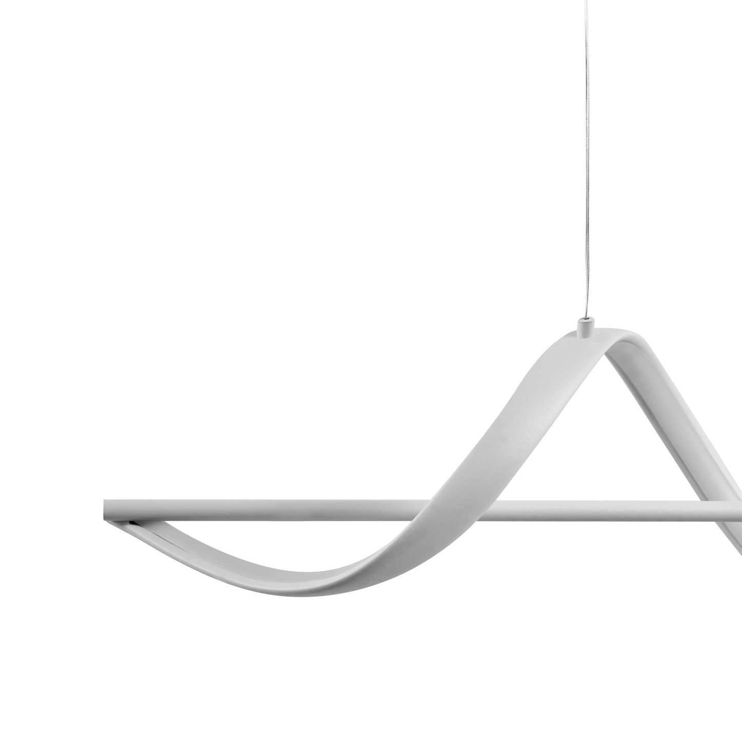 White LED Pendant Lamp Modern Geometric Metal Frame with Integrated LED