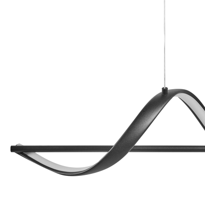 Pendant Lamp Black Metal Modern Suspended Light Loft Style Living Room Accent