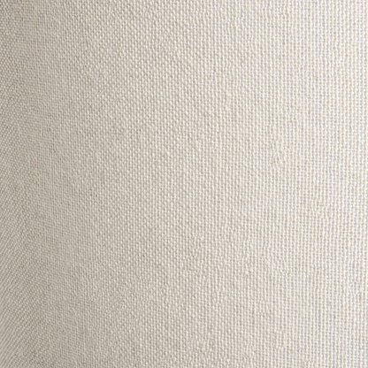 Table Lamp White Ceramic Base Floral Motif Linen Shade