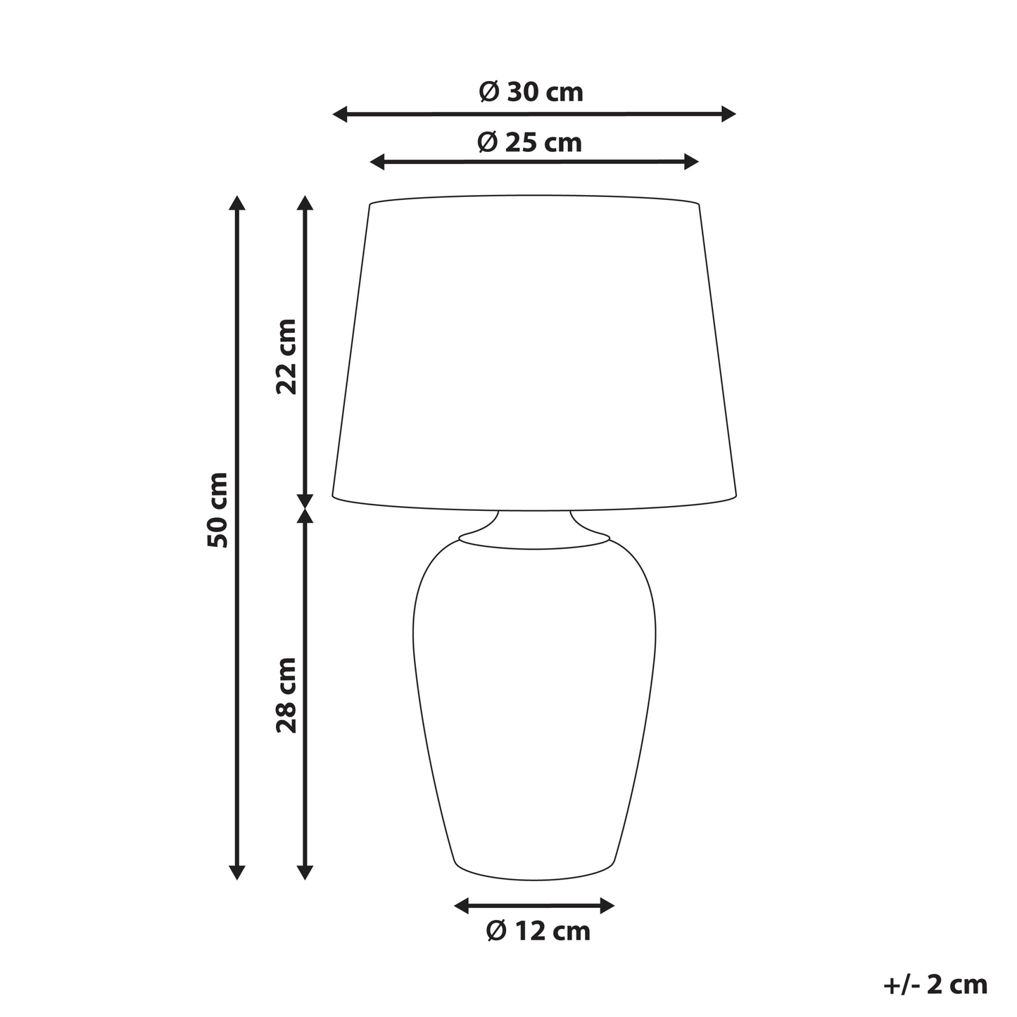 Table Lamp White Ceramic Base Floral Motif Linen Shade