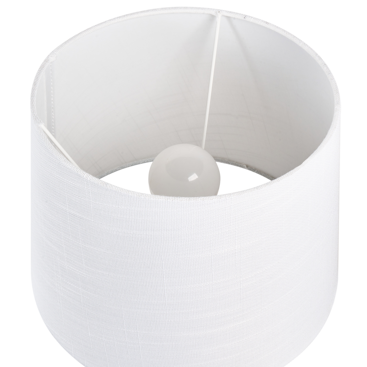 White Ceramic Table Lamp With Blue Splatters Linen Drum Shade Modern Living Room