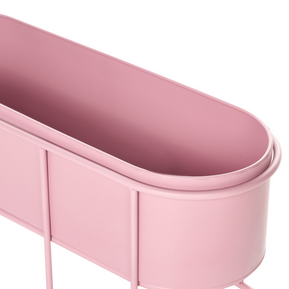Pink Plant Pot On Stand 53 x 26 x 71cm Indoor Outdoor