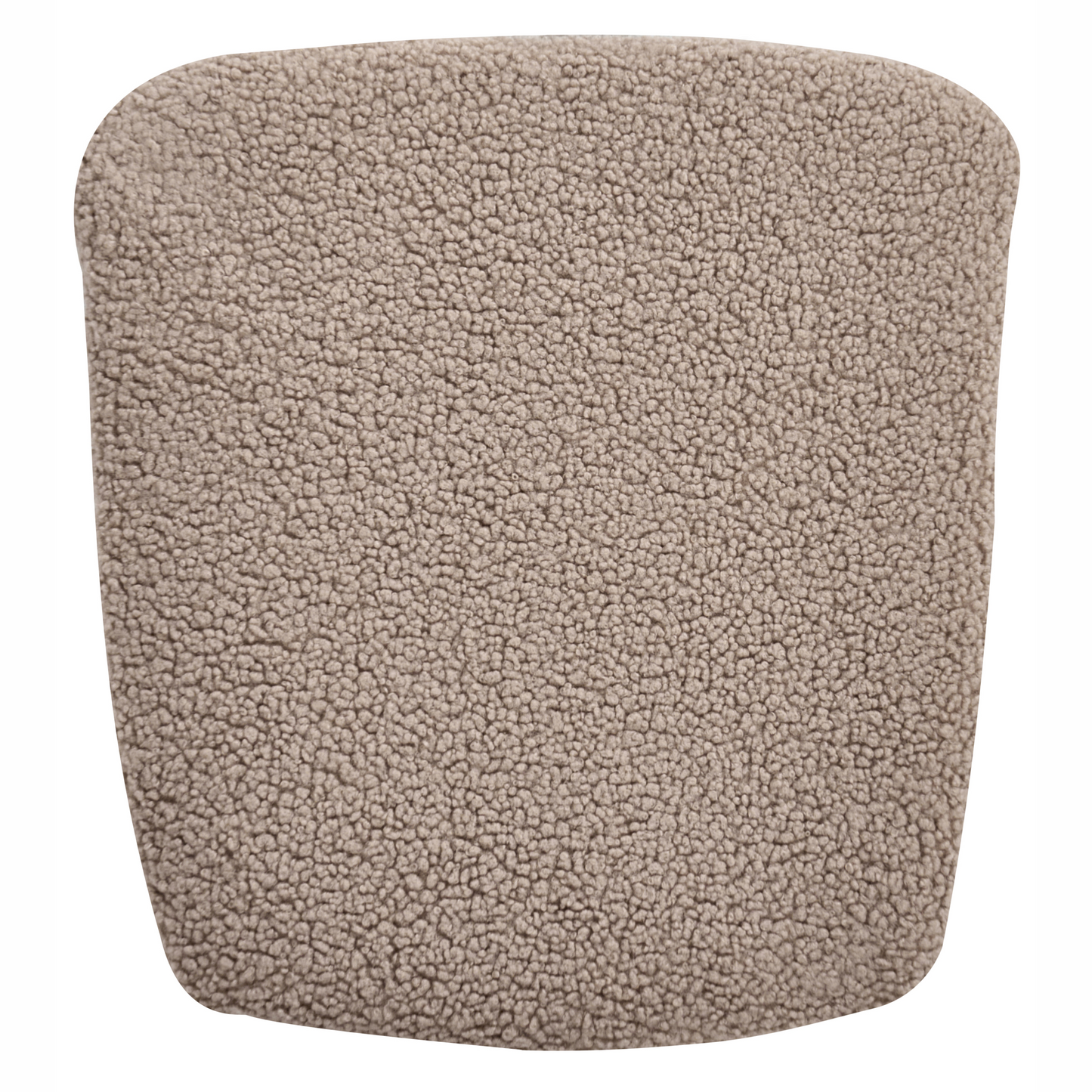 Taupe Boucle Rocking Chair With Wooden Legs
