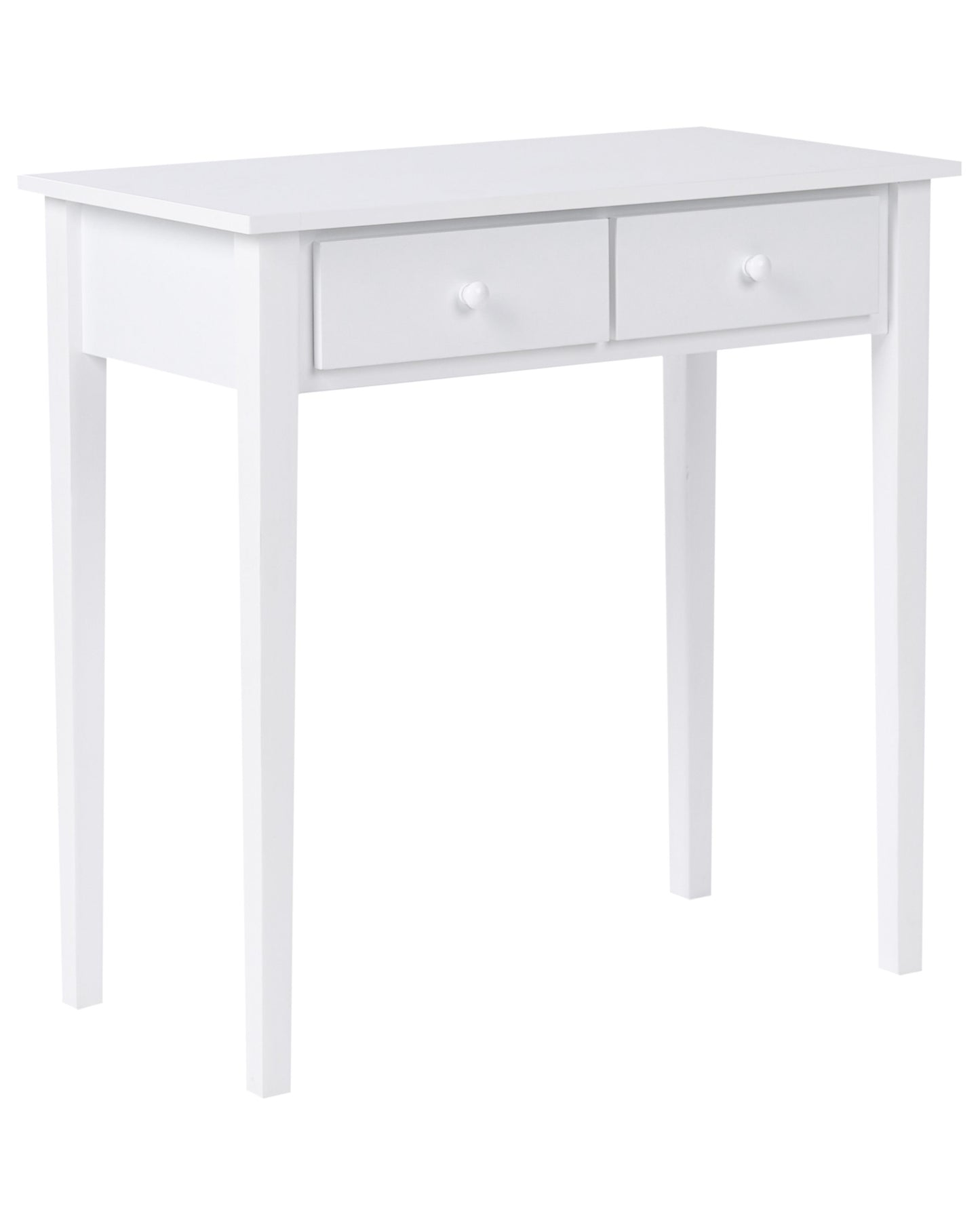 NordicNest Console Table White MDF With Two Drawers 75x40 Cm