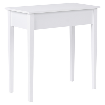 NordicNest Console Table White MDF With Two Drawers 75x40 Cm