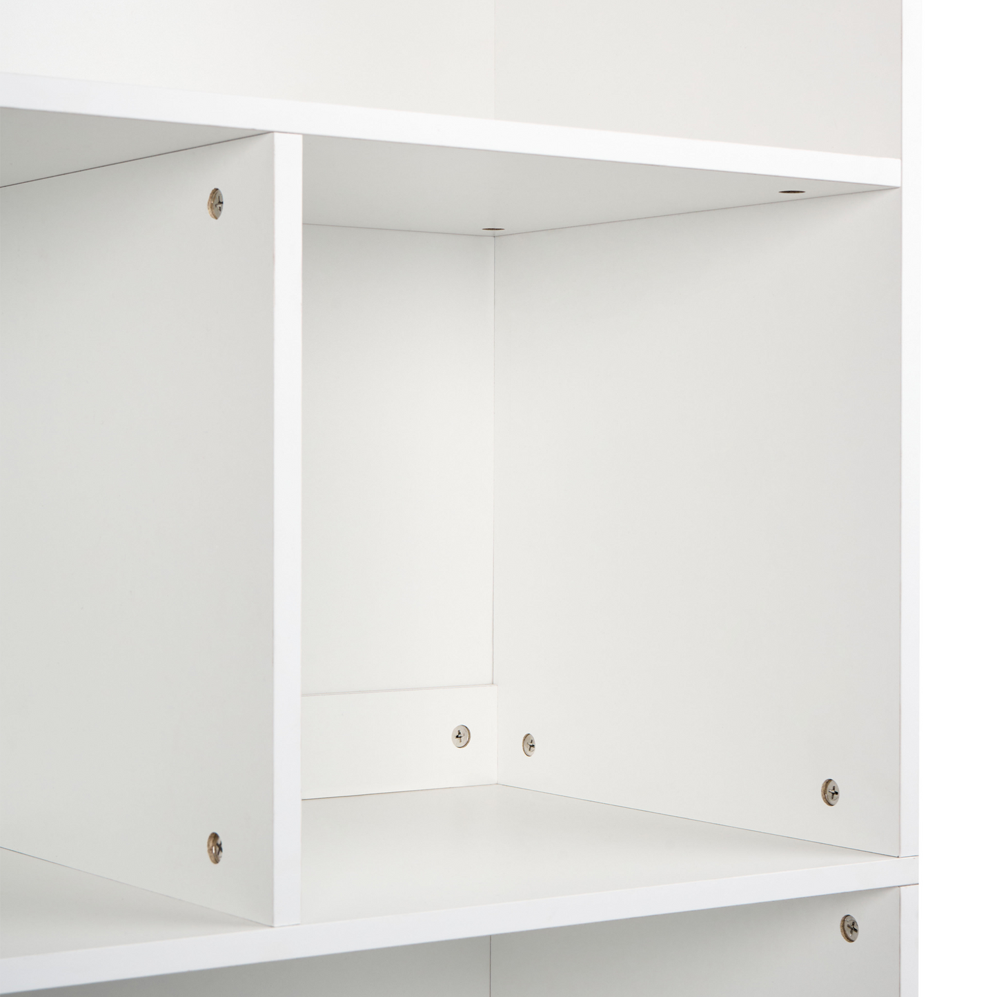 Living 2 Door Bookcase Grey and White Minimalistic