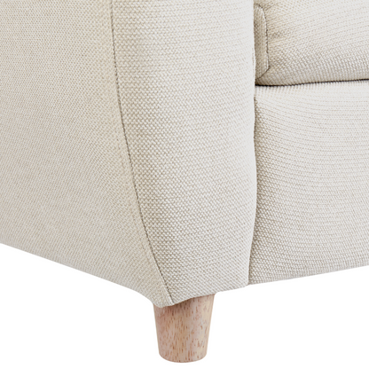 Kids Chair Off White Fabric With Armrests Modern Design