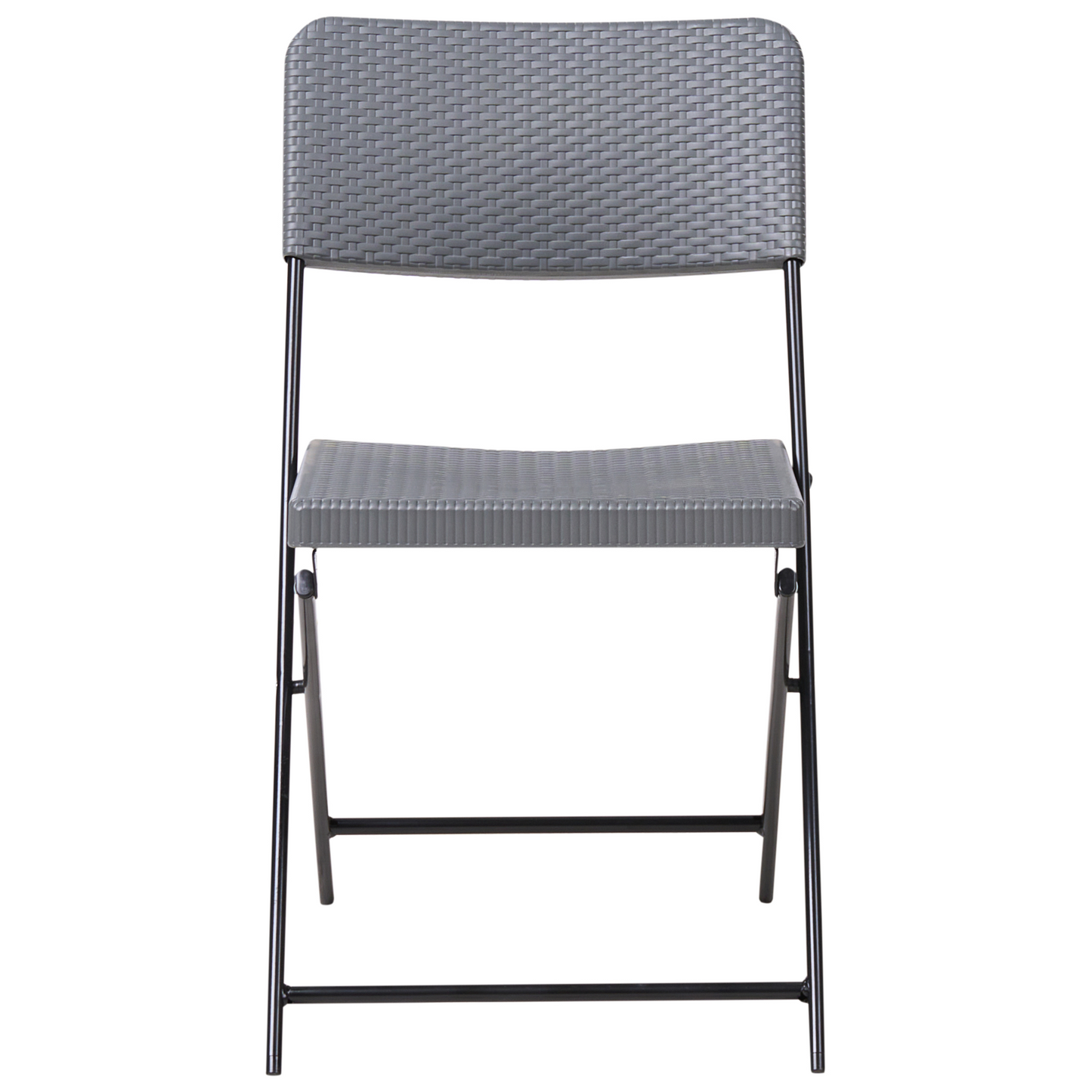 Bistro Set Grey Weatherproof Foldable Table and Chairs