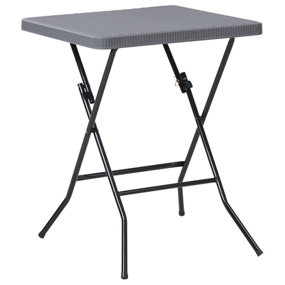Bistro Set Grey Weatherproof Foldable Table and Chairs